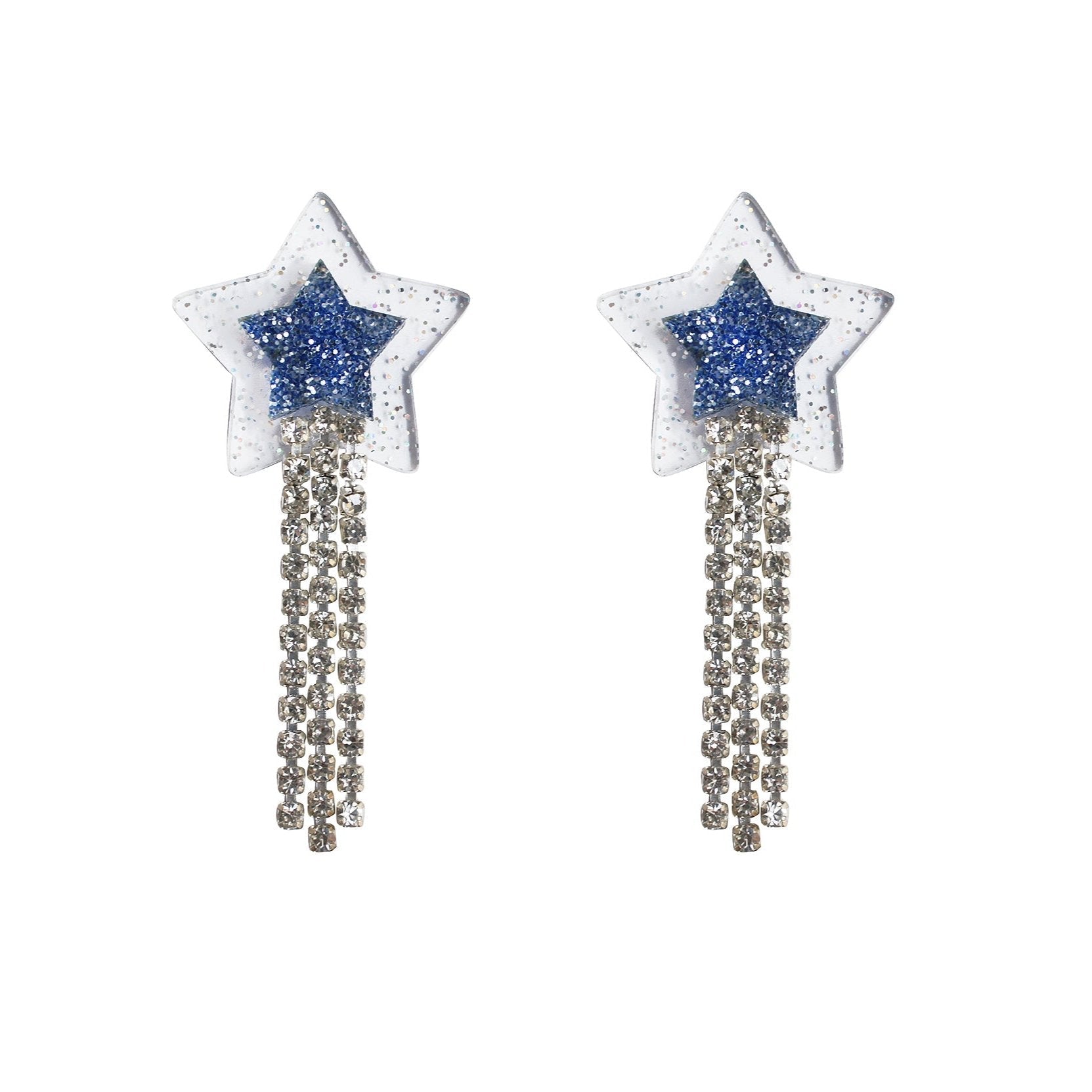 Sparkle Christmas Star Earrings by Laliblue – Retro Statement Jewelry Laliblue by Quirks! at Shirley Shoppe