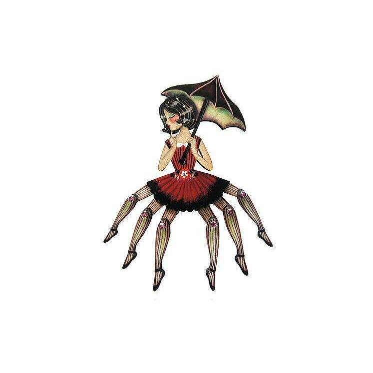Spider Woman Halloween Brooch by Laliblue