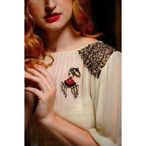 Spider Woman Halloween Brooch by Laliblue