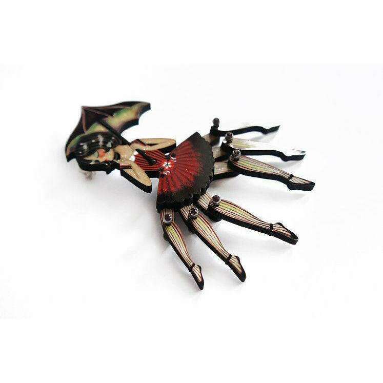 Spider Woman Halloween Brooch by Laliblue