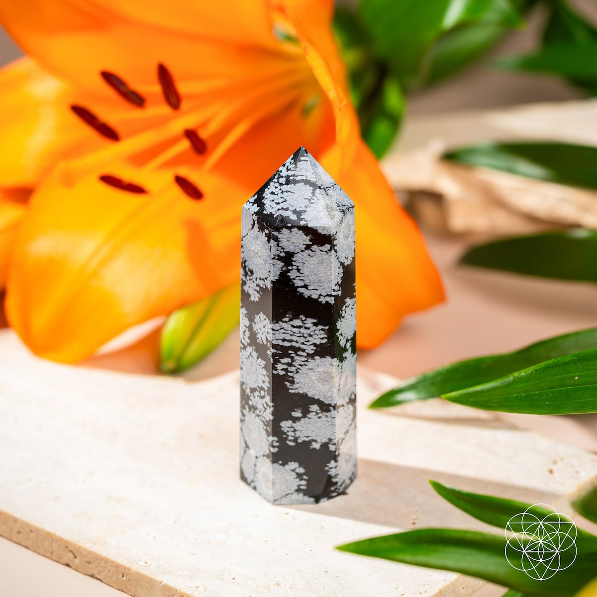 Spiritual Bodyguard - Snowflake Obsidian Point by Conscious Items at Shirley Shoppe