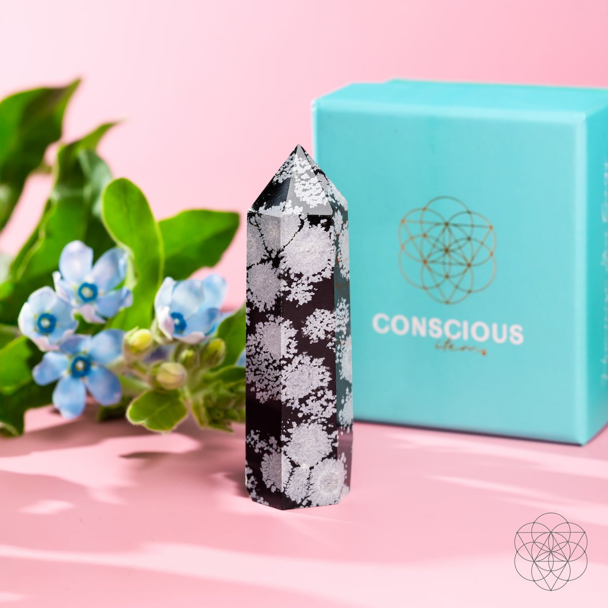 Spiritual Bodyguard - Snowflake Obsidian Point by Conscious Items at Shirley Shoppe