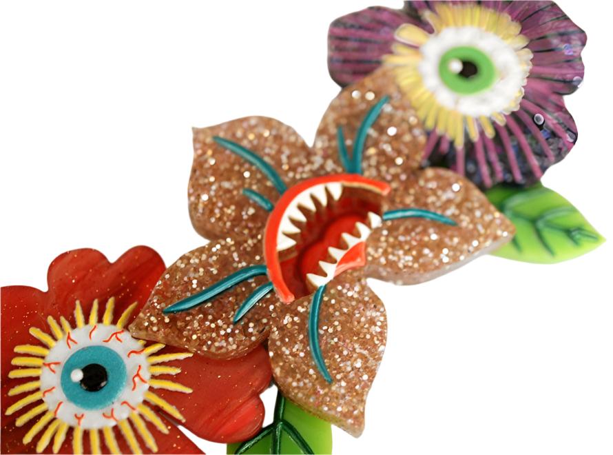 Spooky Flowers Necklace by Laliblue by Quirks! at Shirley Shoppe
