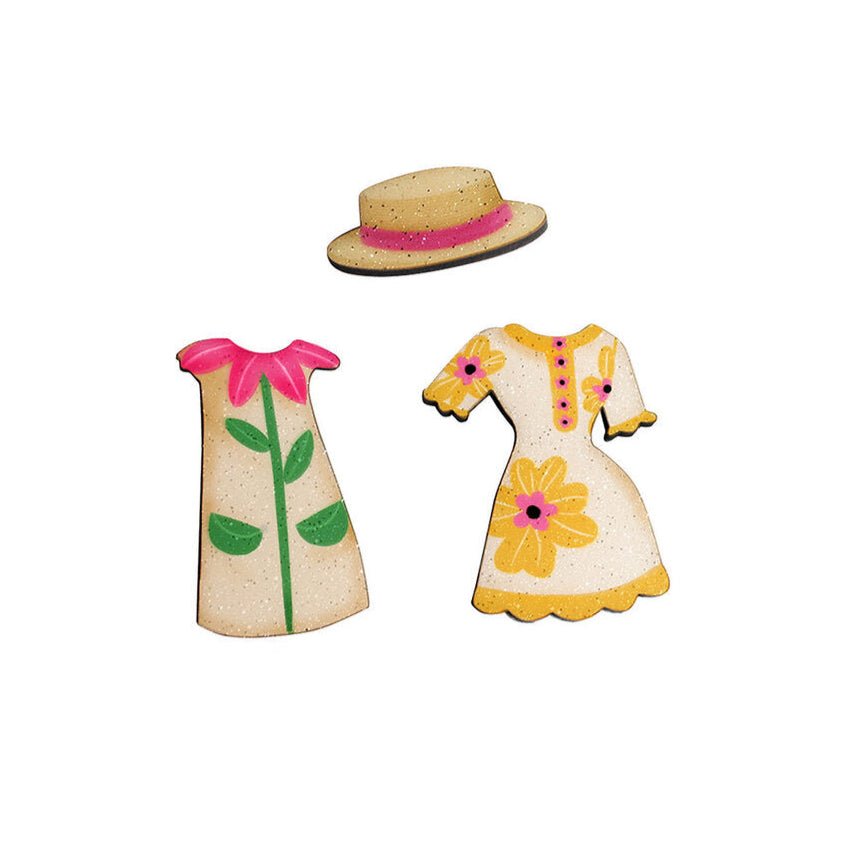 Spring Flowers Outfit Brooches by Laliblue by Quirks! at Shirley Shoppe