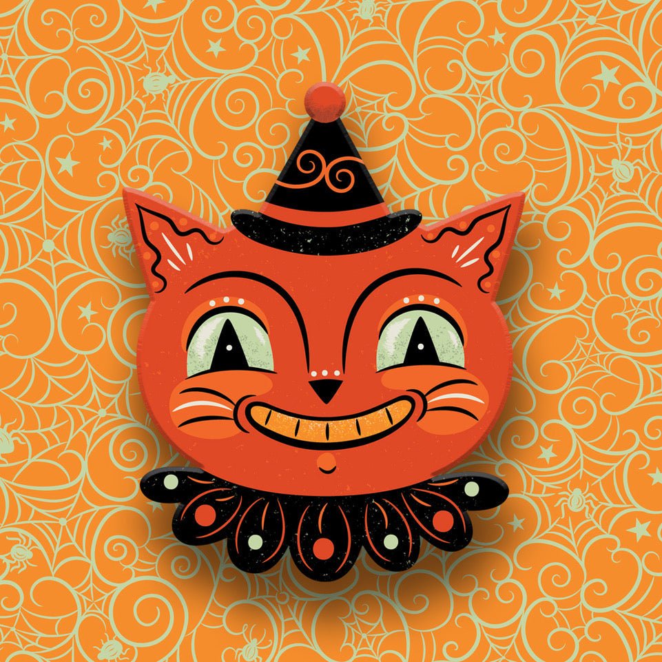 Spunky Copper Cat Brooch by Johanna Parker x Lipstick & Chrome by Quirks! at Shirley Shoppe