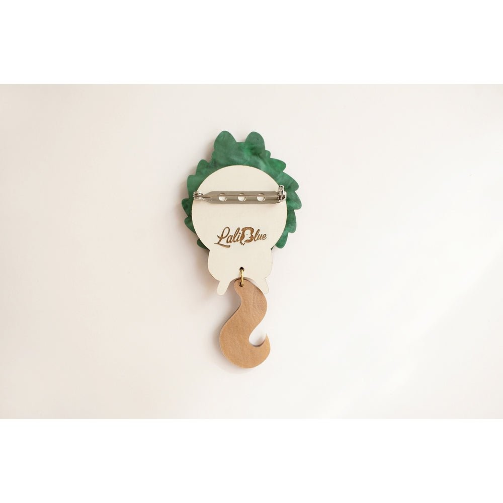 Squirrel in A Christmas Wreath Brooch by Laliblue by Quirks! at Shirley Shoppe