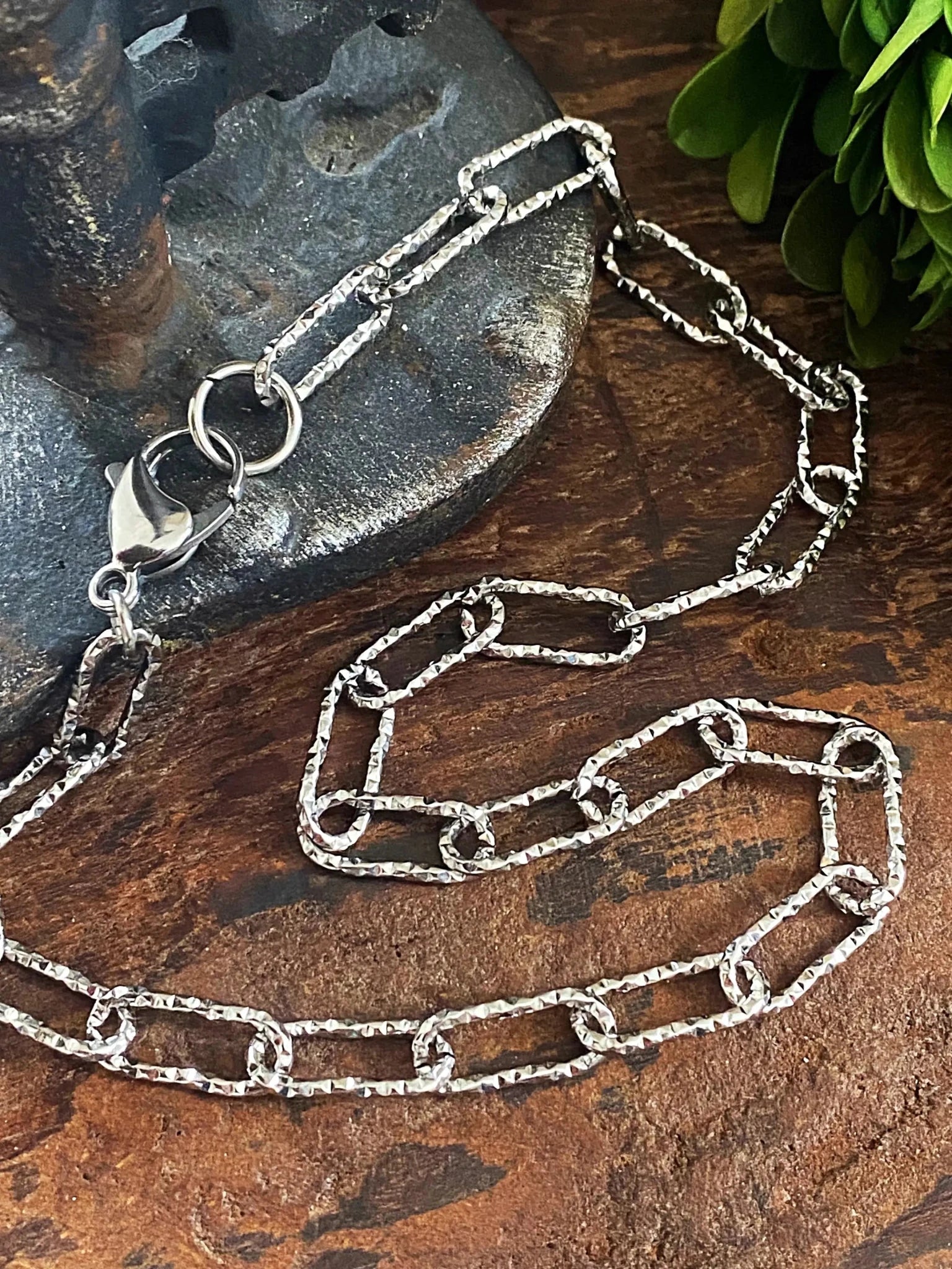 STATEMENT PAPERCLIP NECKLACE by Bellaforma Jewelry at Shirley Shoppe