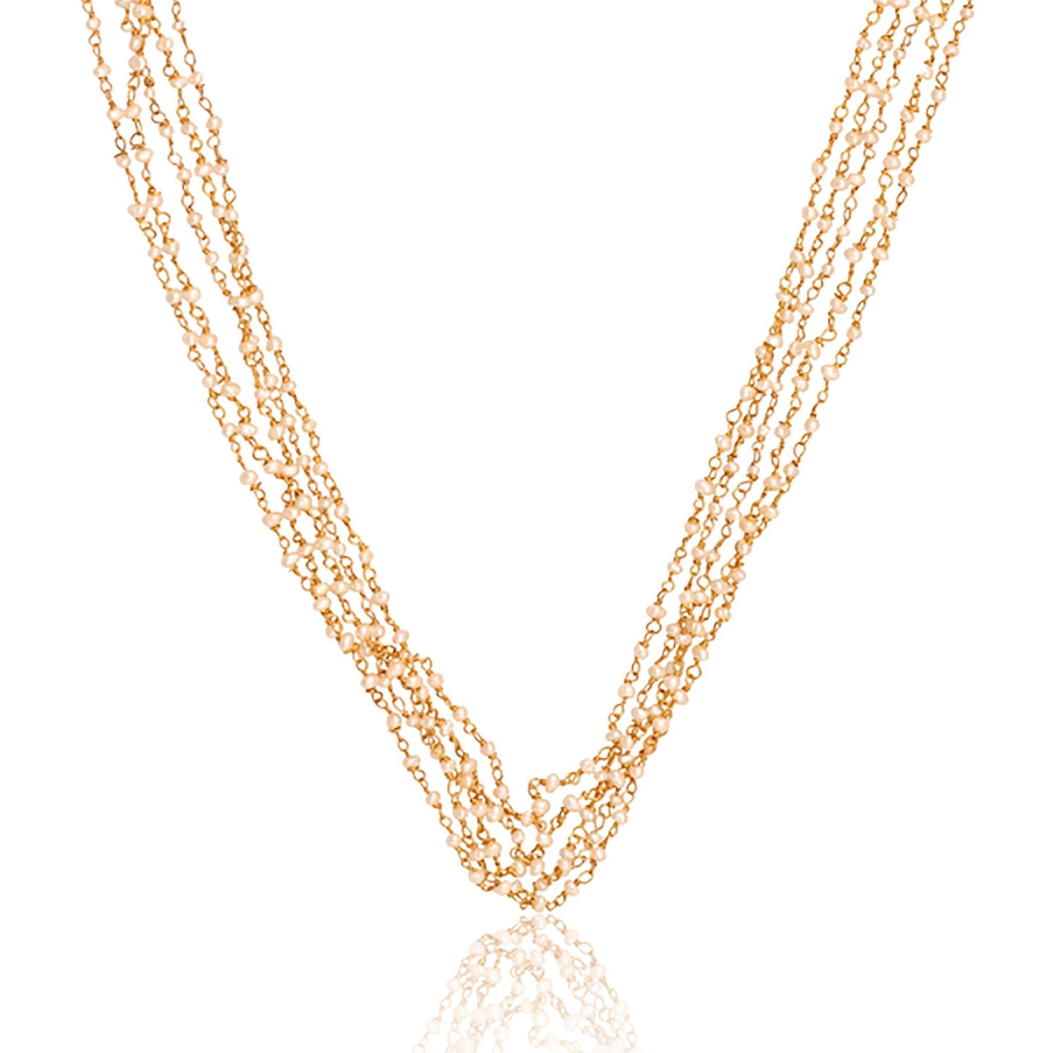 Stay Golden Necklace - Pearl by Christina Greene at Shirley Shoppe