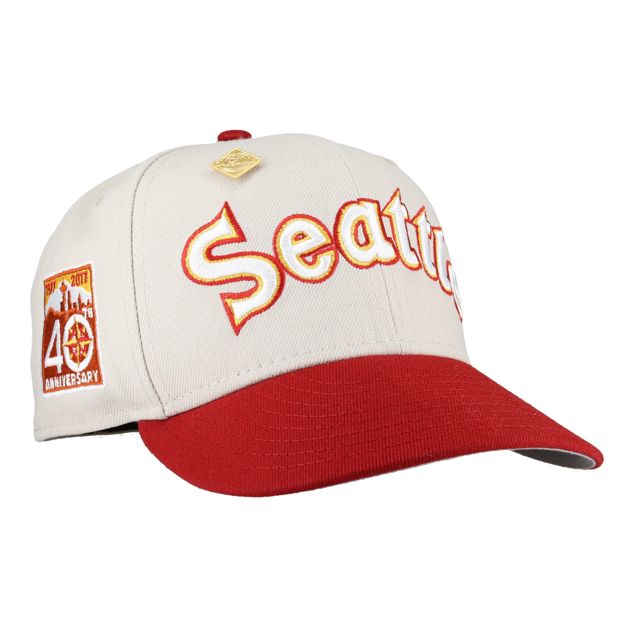 Seattle Mariners April 4th Collection 40th Anniversary Patch Fitted Hat