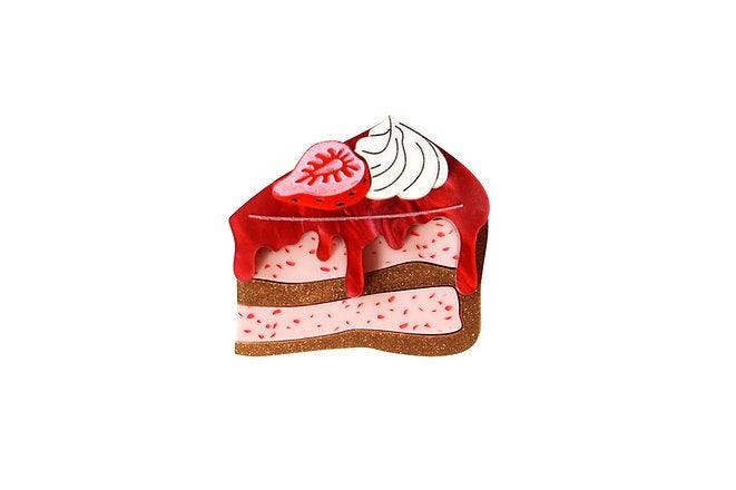 Strawberry Cake Brooch by Laliblue by Quirks! at Shirley Shoppe