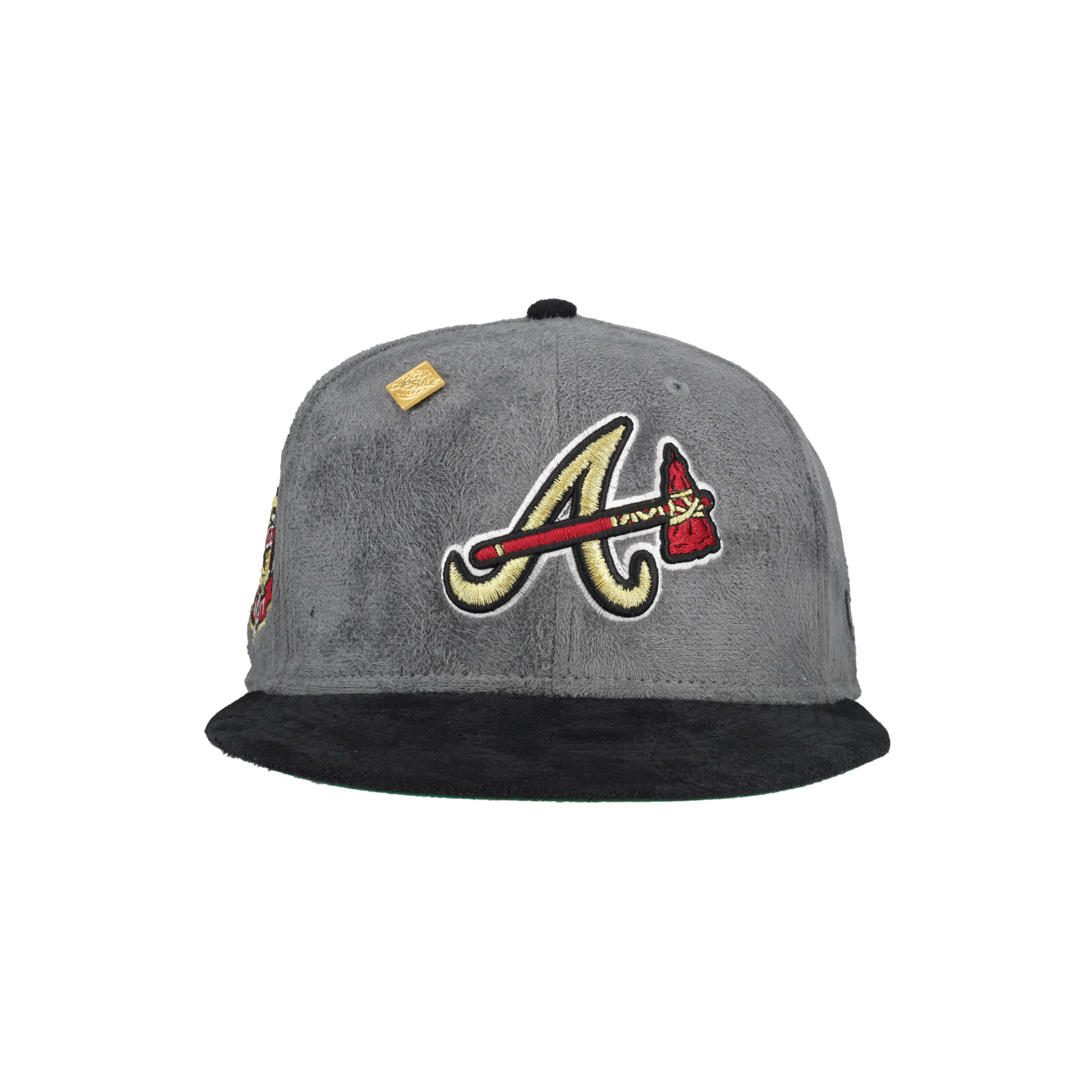 Atlanta Braves Grey Suede 2017 Inaugural Season Patch 59Fifty Fitted Hat