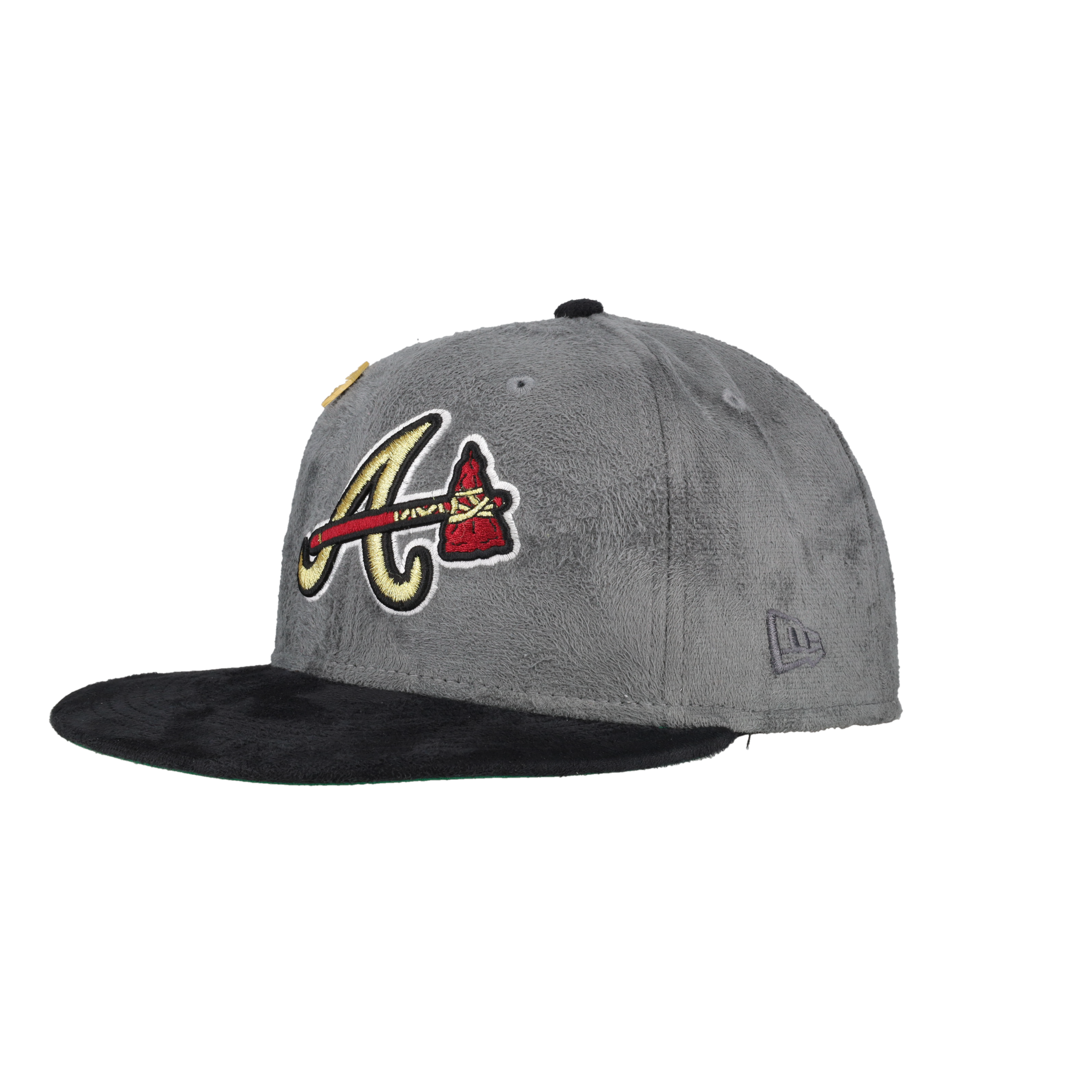 Atlanta Braves Grey Suede 2017 Inaugural Season Patch 59Fifty Fitted Hat
