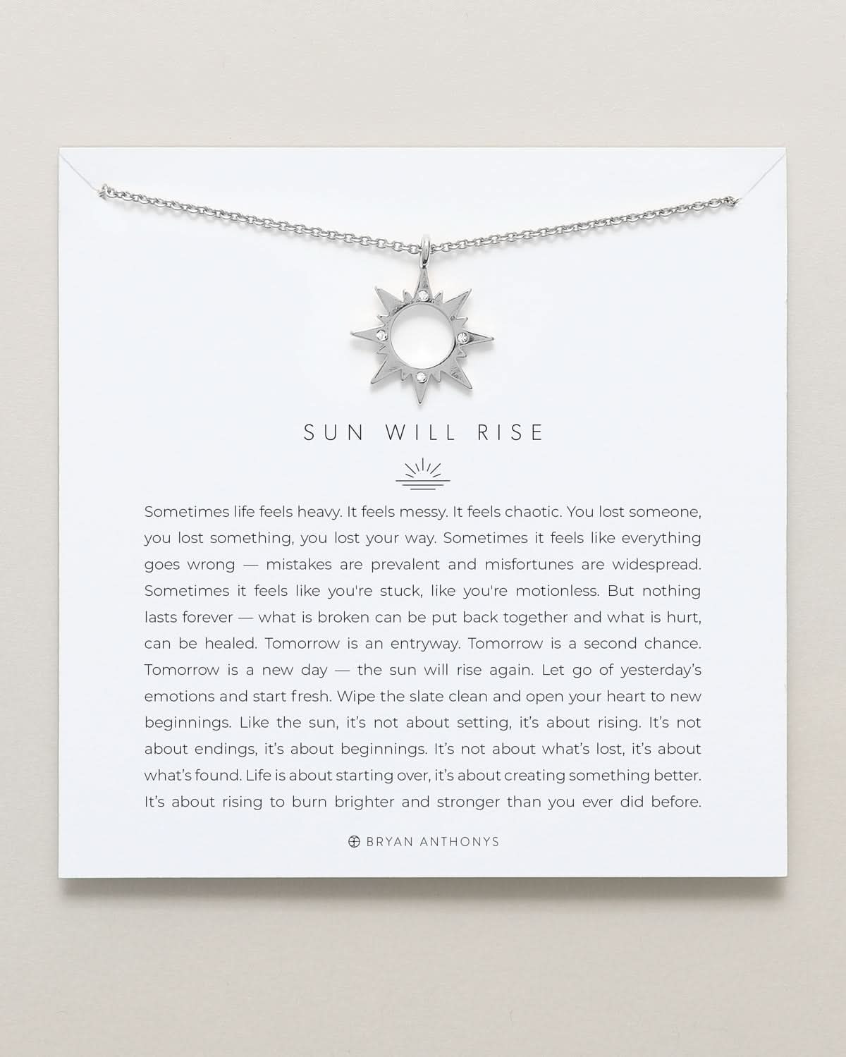 Sun Will Rise Necklace by Bryan Anthonys at Shirley Shoppe