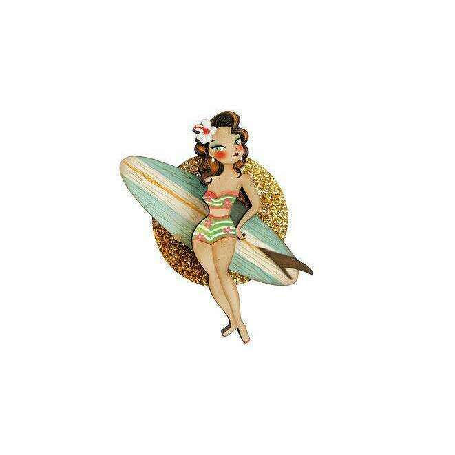 Surfer Girl Brooch by Laliblue