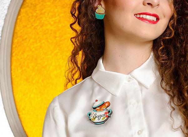 Sweet Mouse Brooch by Laliblue by Quirks! at Shirley Shoppe