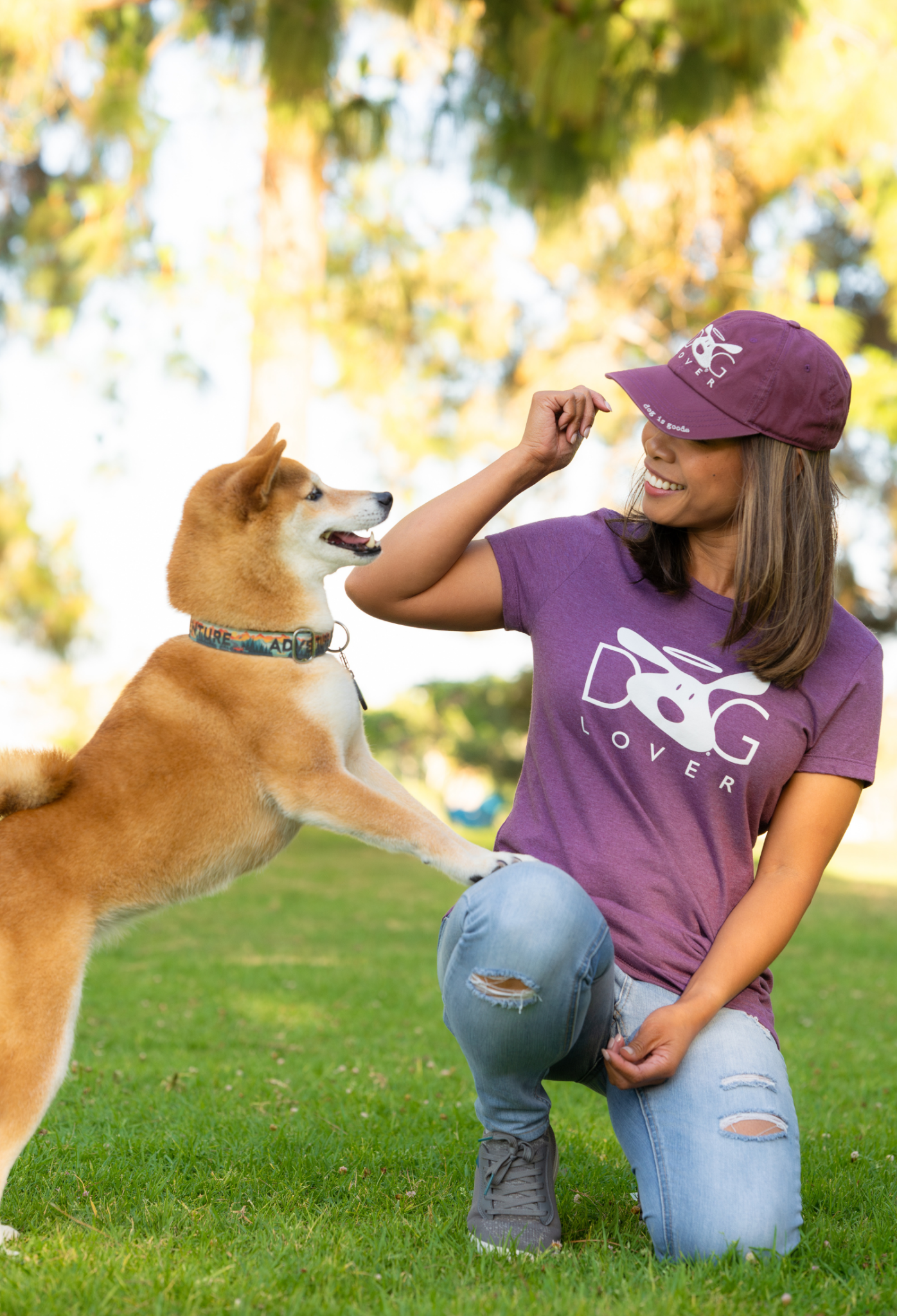 T-shirt: Dog Lover (Plum) by Dog is Good at Shirley Shoppe