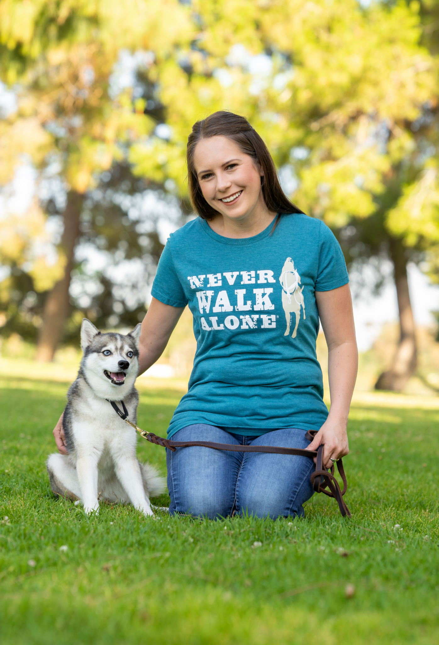 T-shirt: Never Walk Alone by Dog is Good at Shirley Shoppe