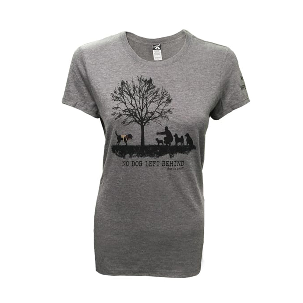 T-shirt: No Dog Left Behind by Dog is Good at Shirley Shoppe