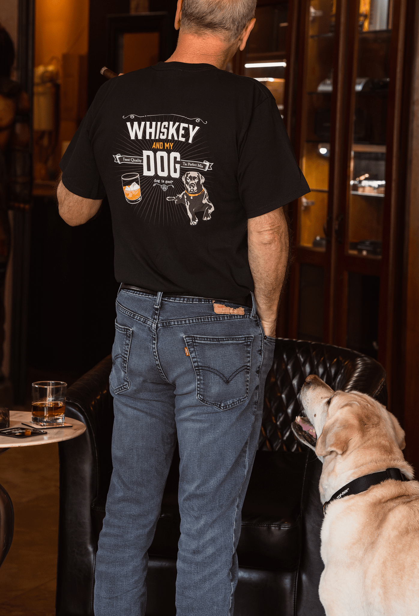 T-shirt: Whiskey and My Dog by Dog is Good at Shirley Shoppe