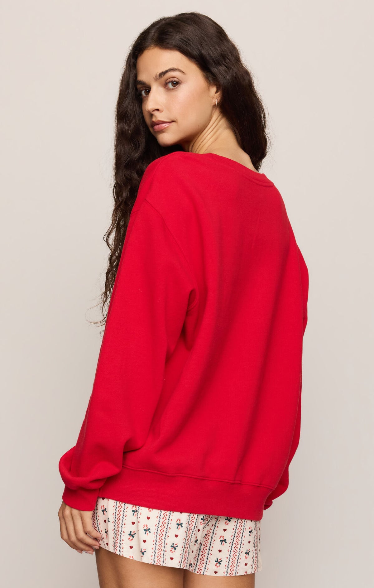 Holiday Cheer Sweatshirt in Ruby Red