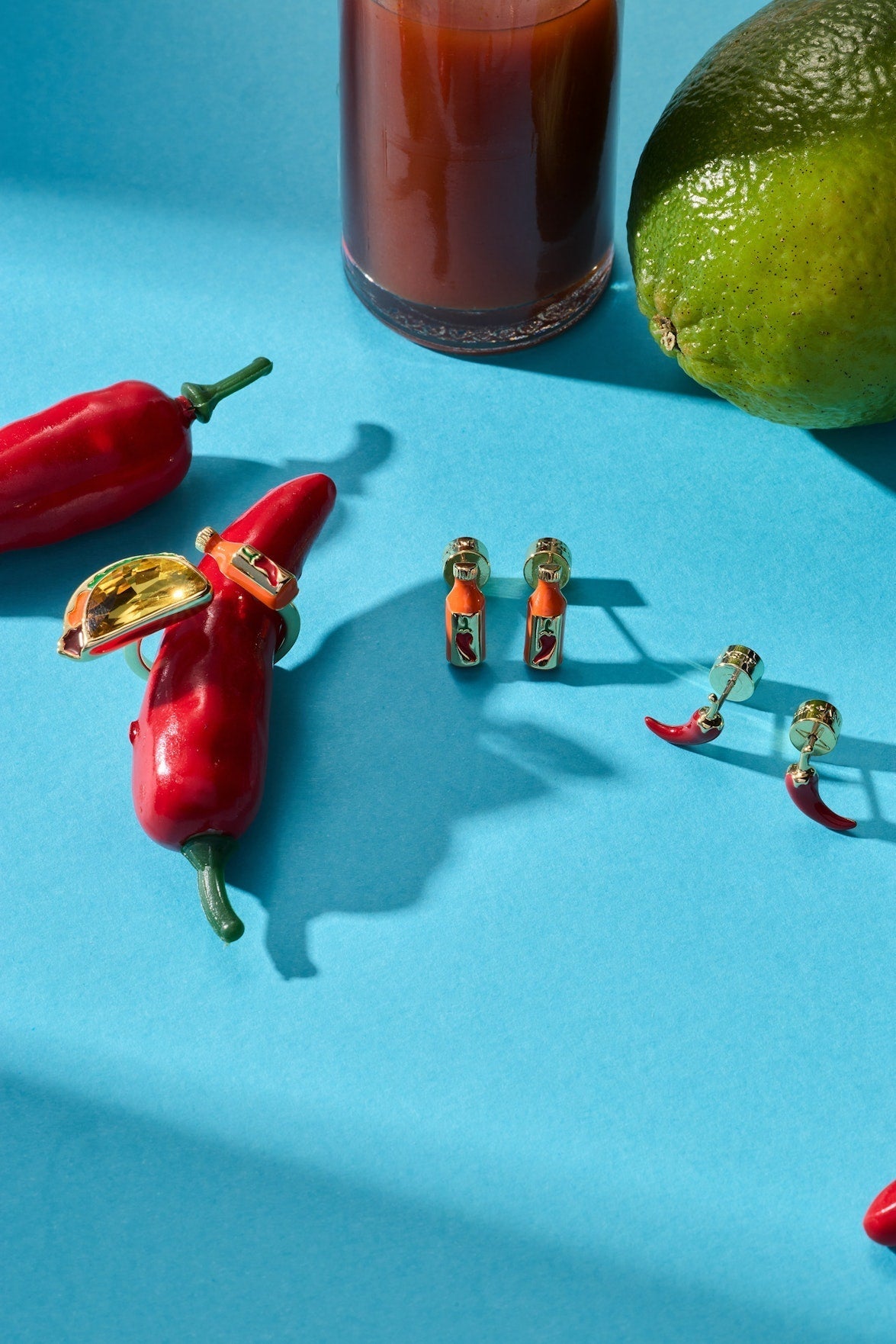 Taco Hot Sauce & Pepper Stud Set by ALEX AND ANI at Shirley Shoppe