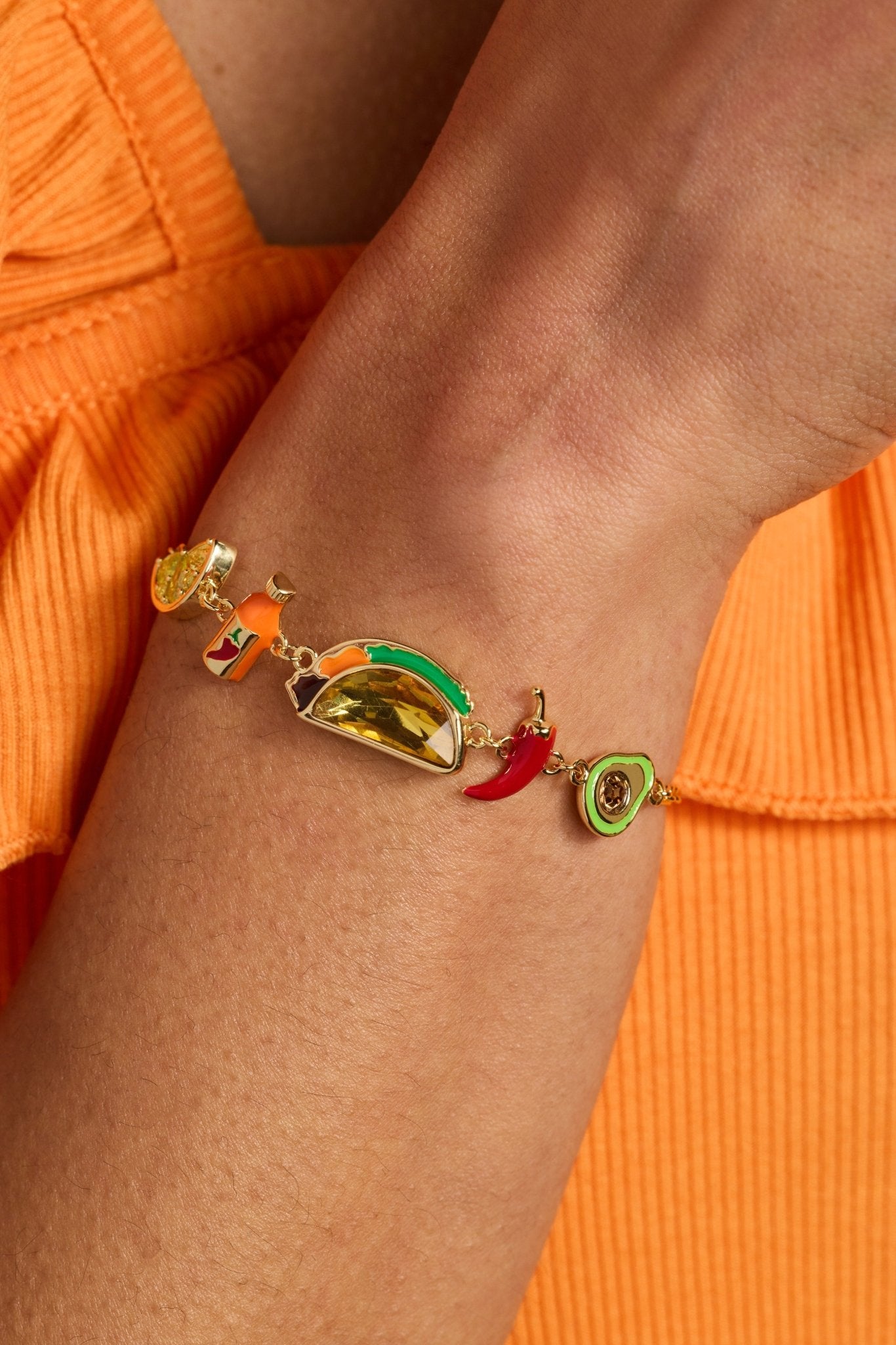 Taco Inline Charm Bracelet by ALEX AND ANI at Shirley Shoppe