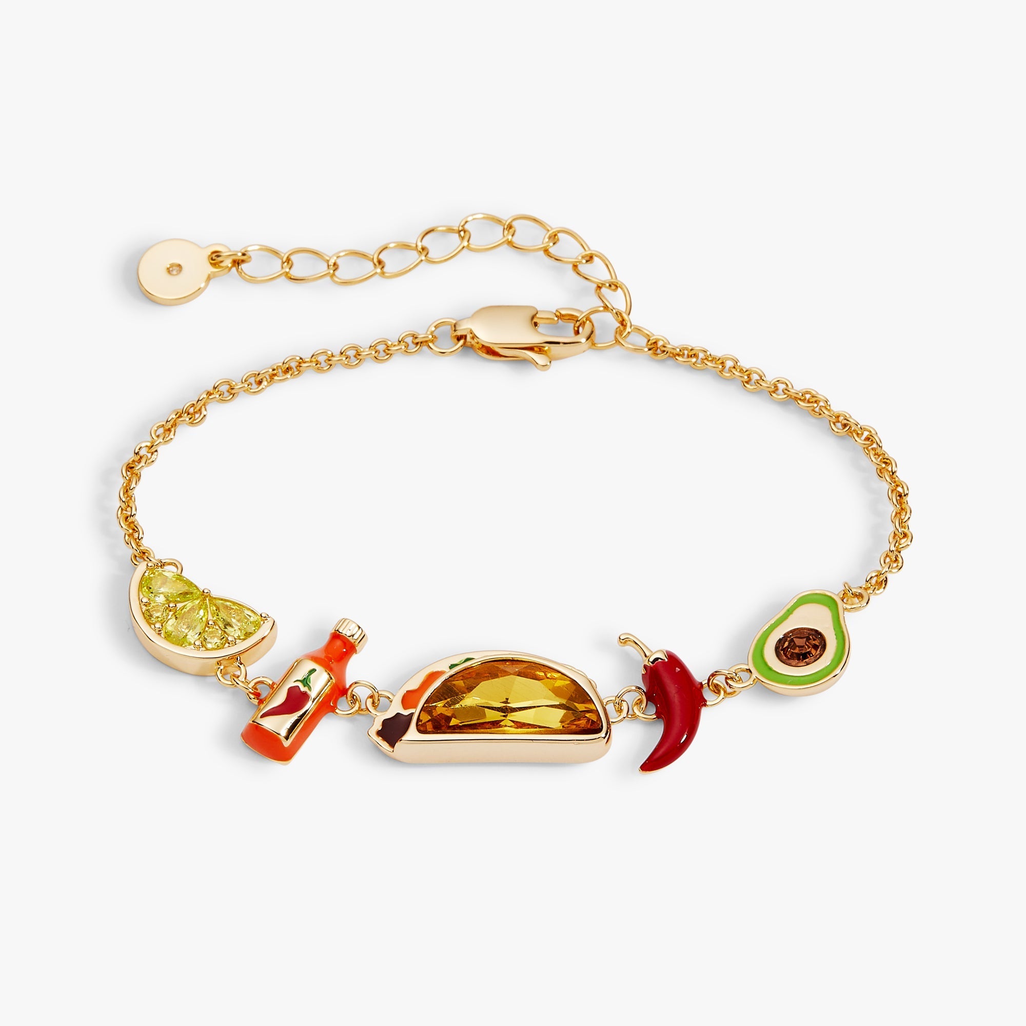 Taco Inline Charm Bracelet by ALEX AND ANI at Shirley Shoppe