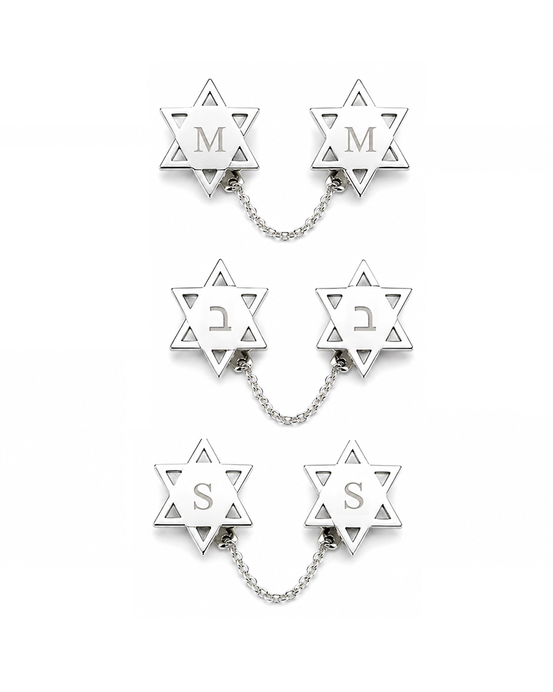 Michael Personalized Star of David Tallit Clips