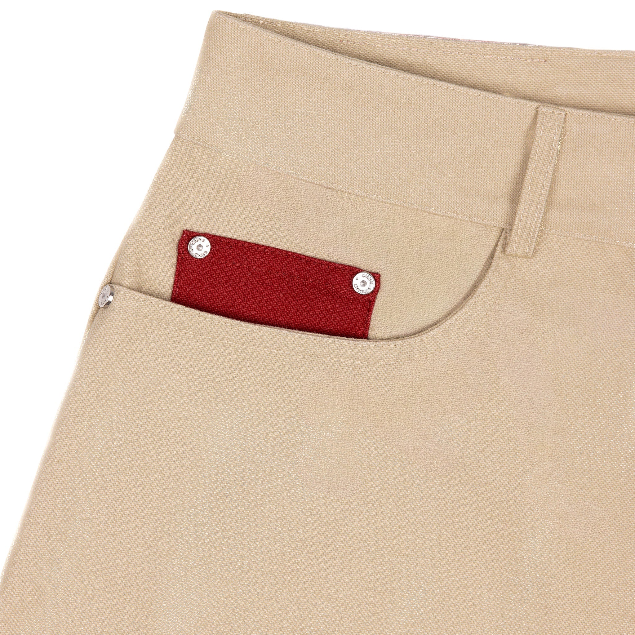 Commons Double Knee Canvas Short Cream