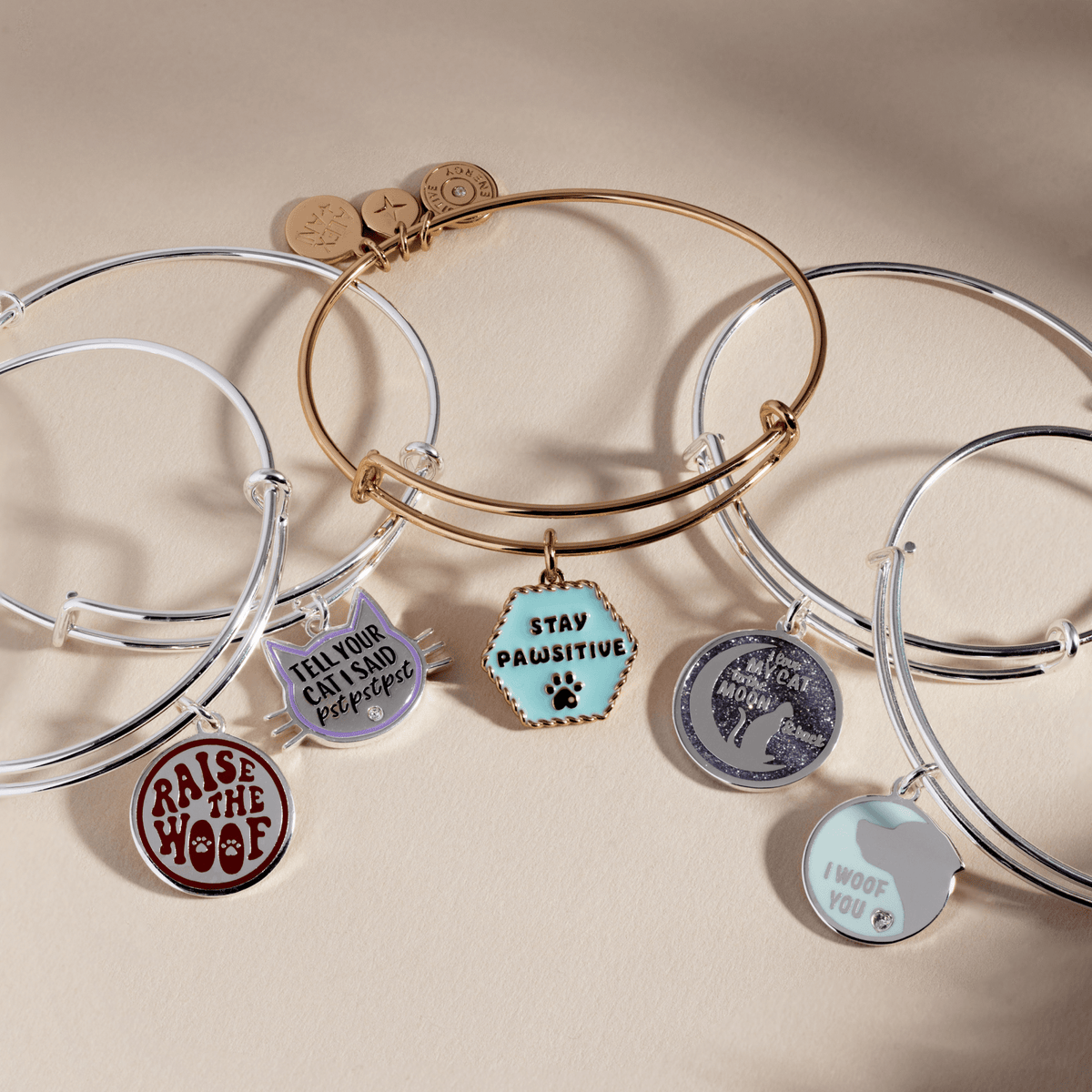 'Tell Your Cat I Said Pst Pst Pst' Bangle by ALEX AND ANI at Shirley Shoppe