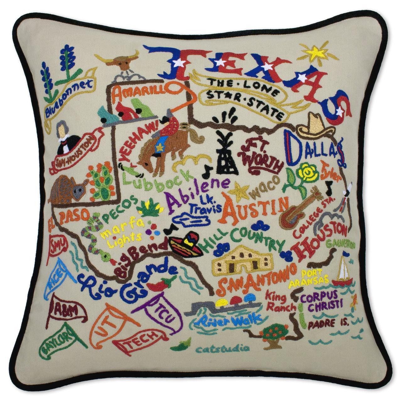 Texas Hand - Embroidered Pillow by Quirks! at Shirley Shoppe