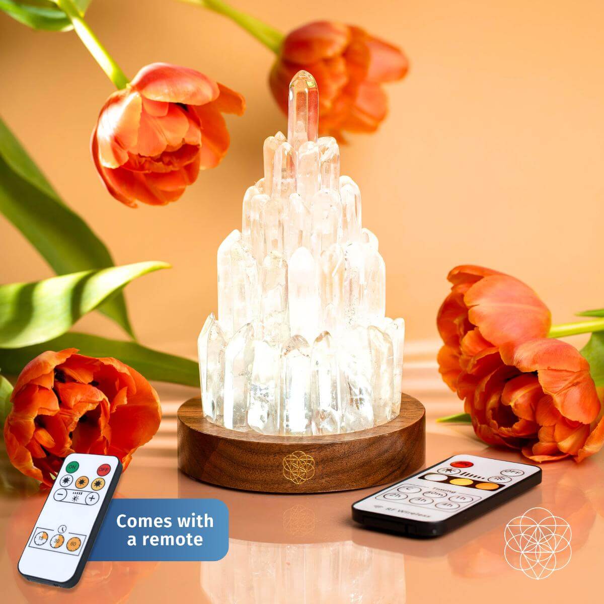 The Clear Quartz Manifestation Tower Lamp by Conscious Items at Shirley Shoppe