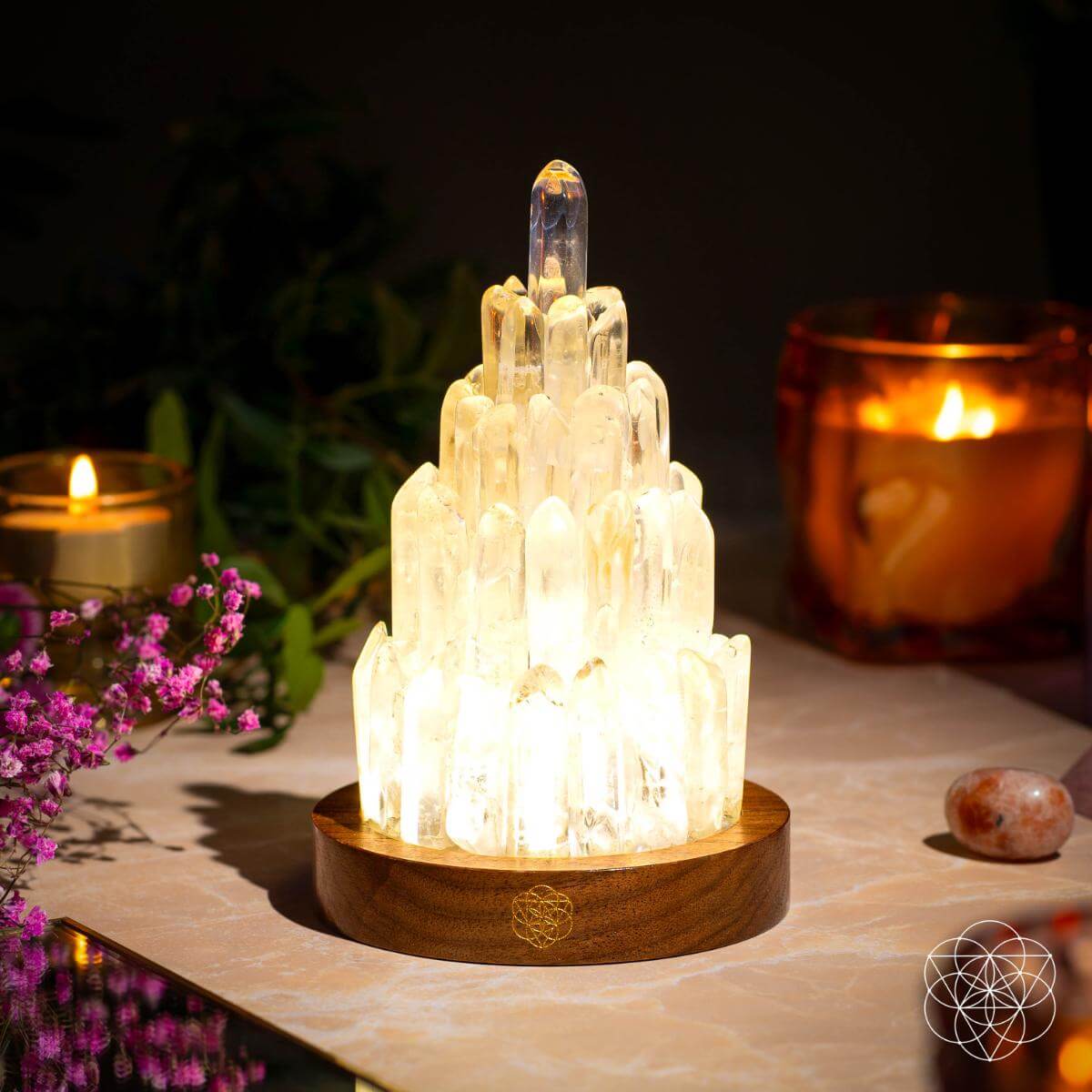 The Clear Quartz Manifestation Tower Lamp by Conscious Items at Shirley Shoppe