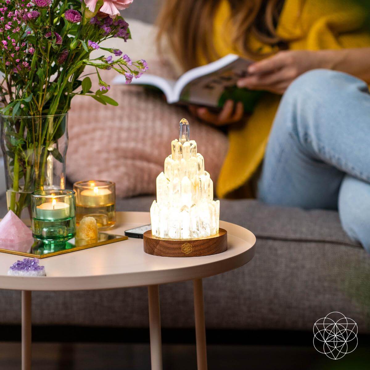 The Clear Quartz Manifestation Tower Lamp by Conscious Items at Shirley Shoppe