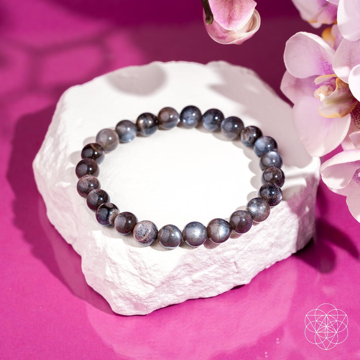 The Empath’s Cord Cutter – Black Moonstone Bracelet by Conscious Items at Shirley Shoppe