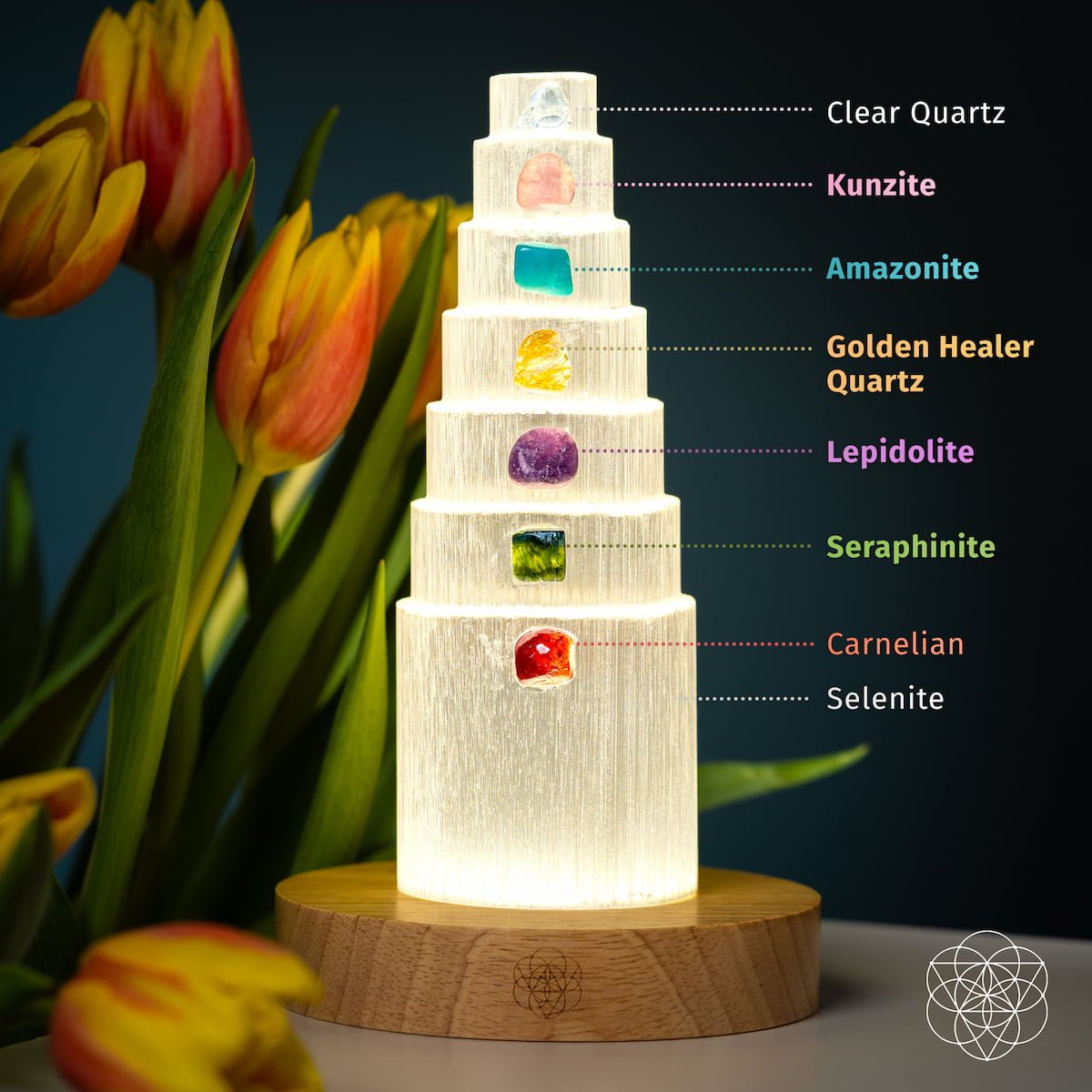 The Stress Shield Lamp - 7 Stones of Healing by Conscious Items at Shirley Shoppe