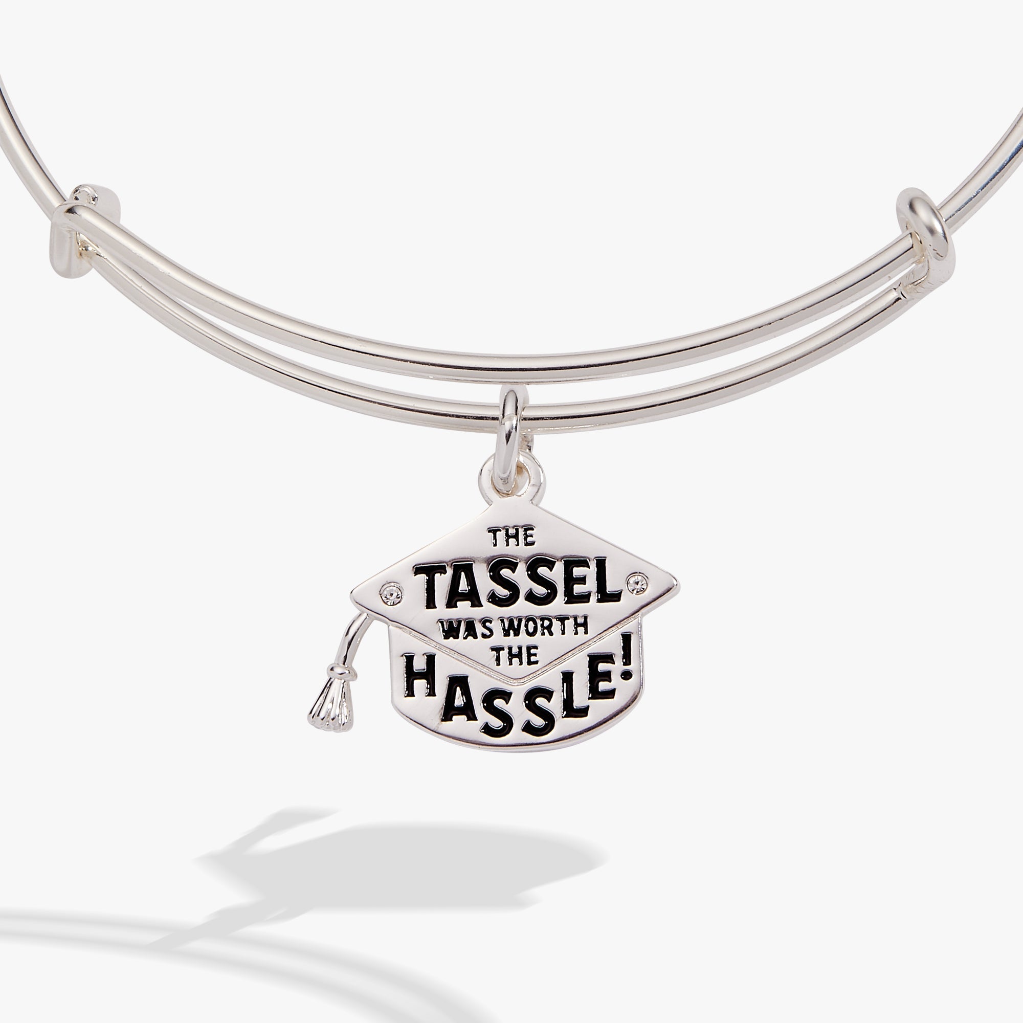 "The Tassel Was Worth The Hassle" Charm Bangle by ALEX AND ANI at Shirley Shoppe