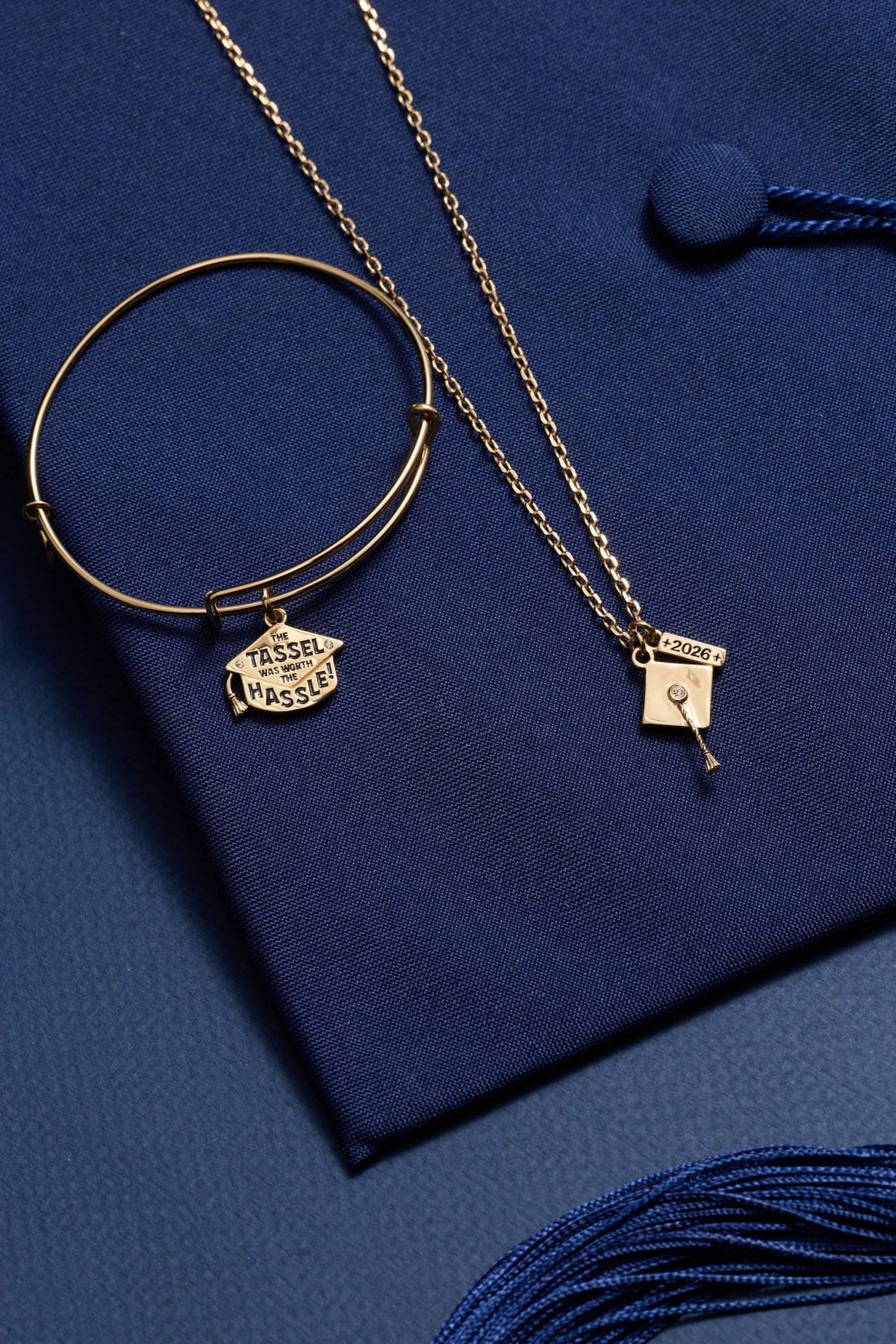 "The Tassel Was Worth The Hassle" Charm Bangle by ALEX AND ANI at Shirley Shoppe