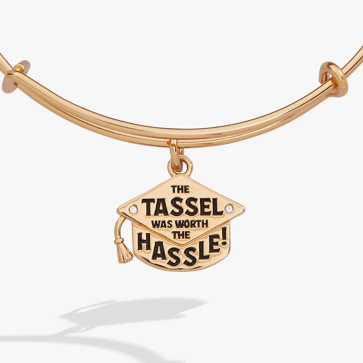 "The Tassel Was Worth The Hassle" Charm Bangle by ALEX AND ANI at Shirley Shoppe