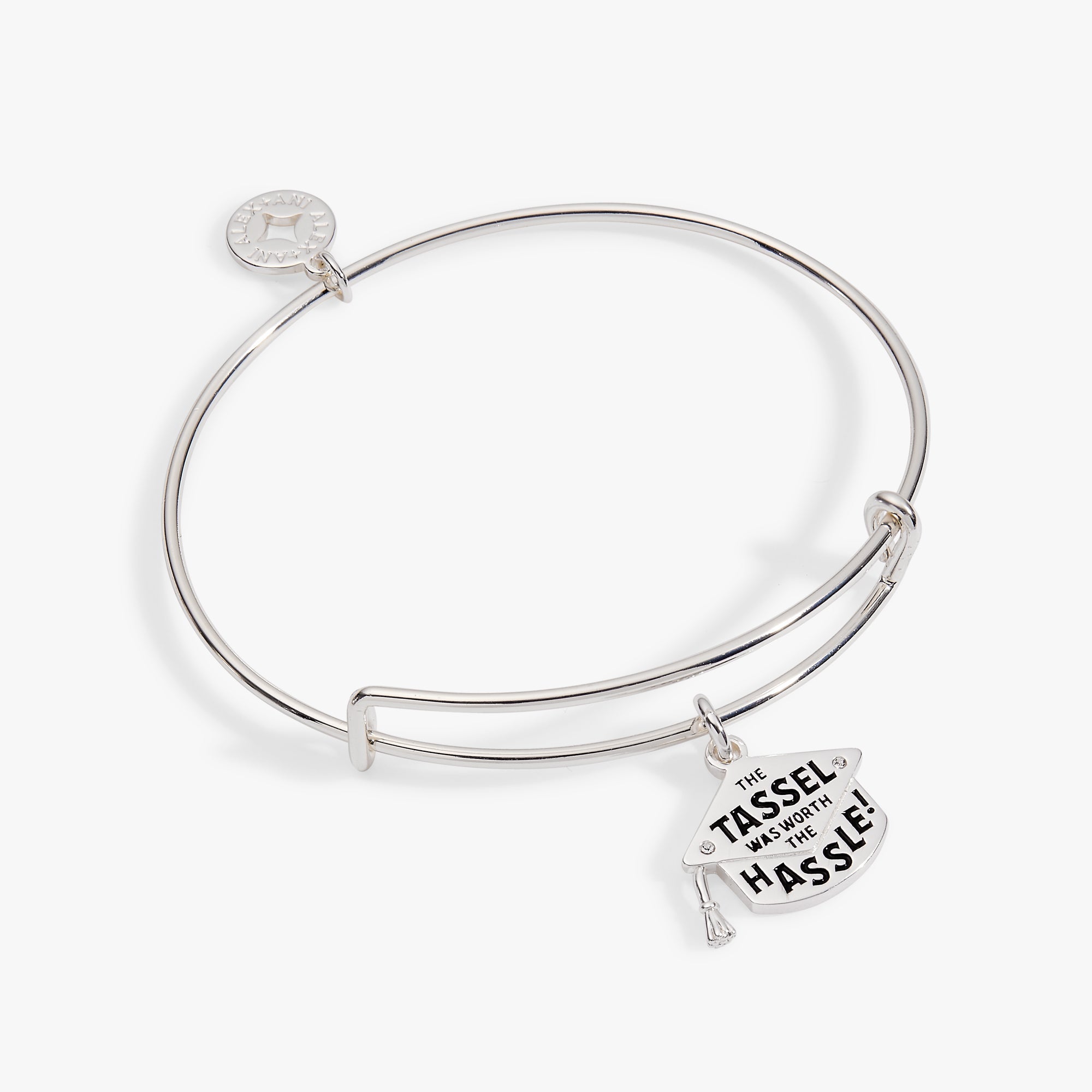 "The Tassel Was Worth The Hassle" Charm Bangle by ALEX AND ANI at Shirley Shoppe