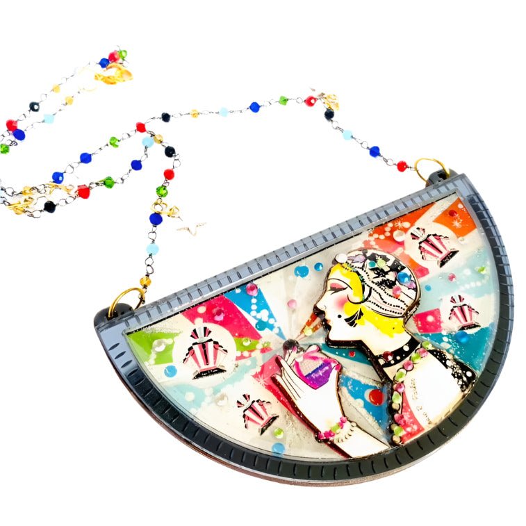 The Vanity Box Statement Necklace by Quirks! at Shirley Shoppe