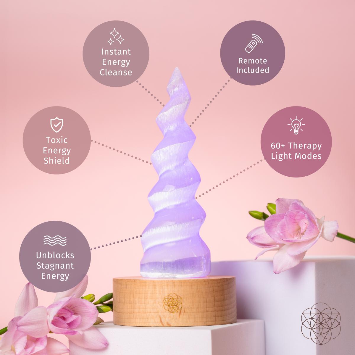 Therapy By Light - Selenite Flame Lamp by Conscious Items at Shirley Shoppe