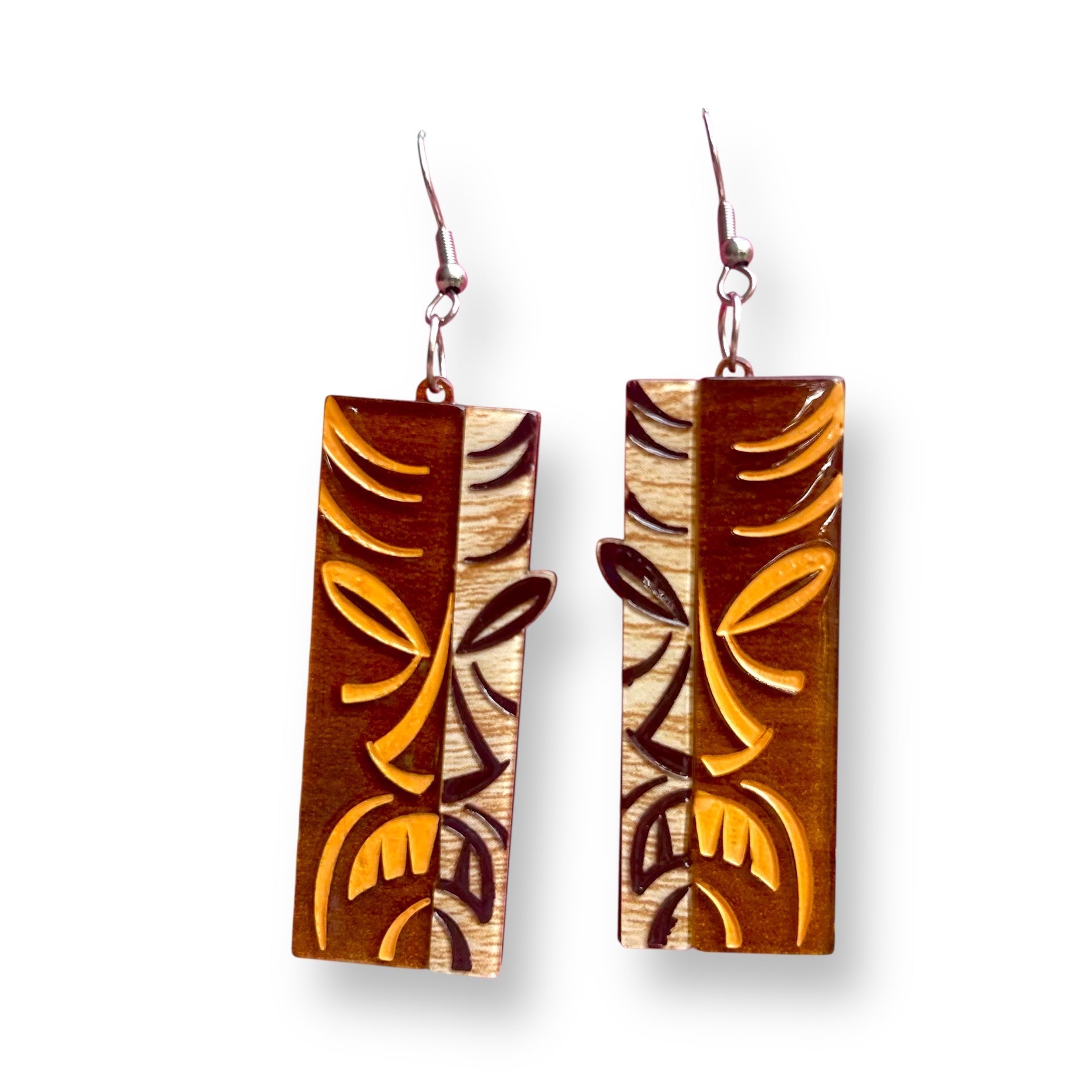 Tiki Totem Earrings by Miss Fluff x Lipstick & Chrome by Quirks! at Shirley Shoppe