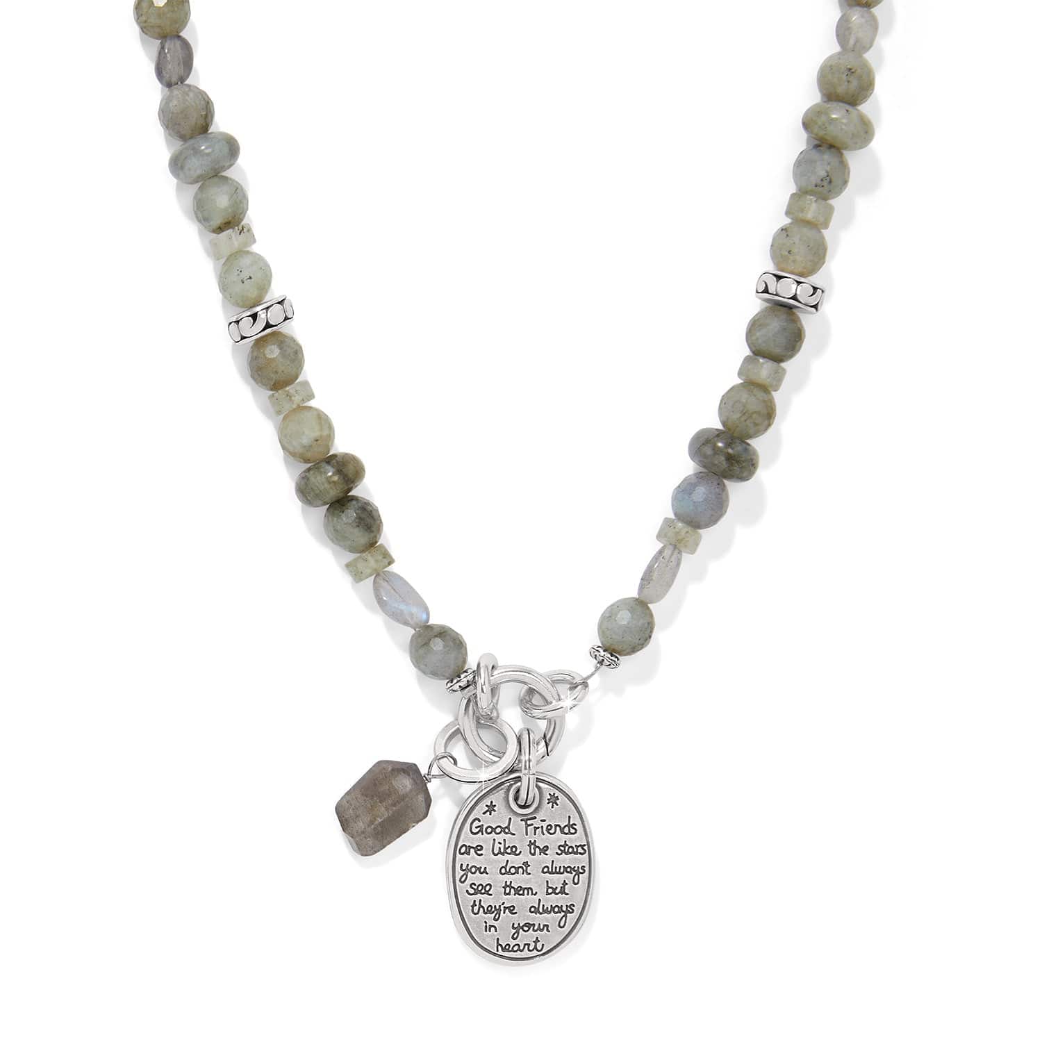 Token Charm Labradorite Necklace