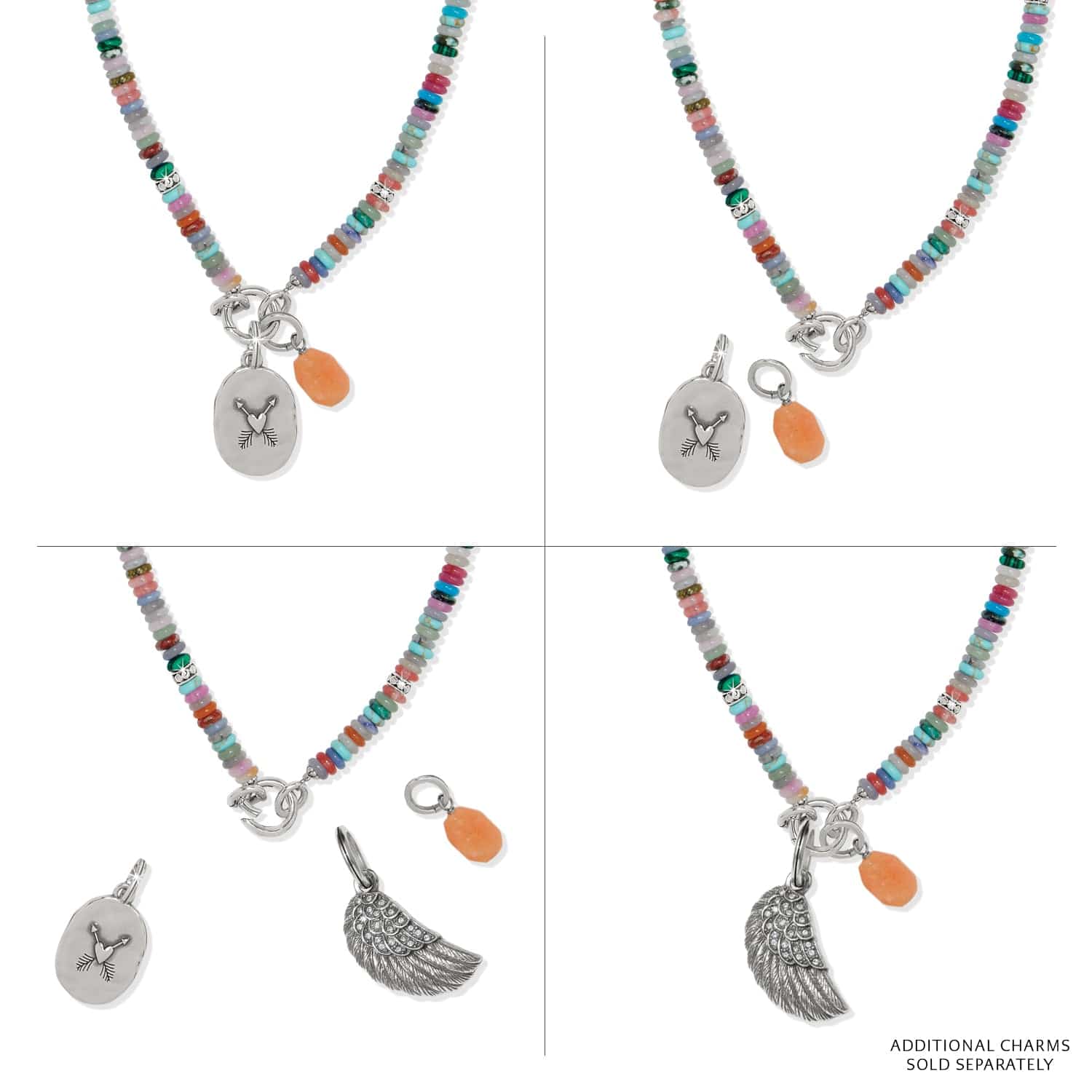 Token Charm Mix Gemstone Necklace