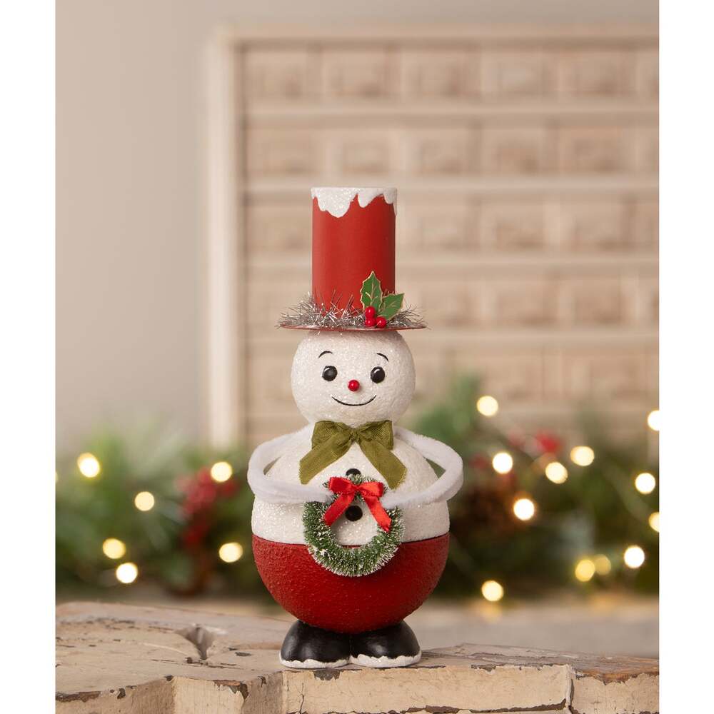 Top Hat Snowman Container by Bethany Lowe Designs by Quirks! at Shirley Shoppe