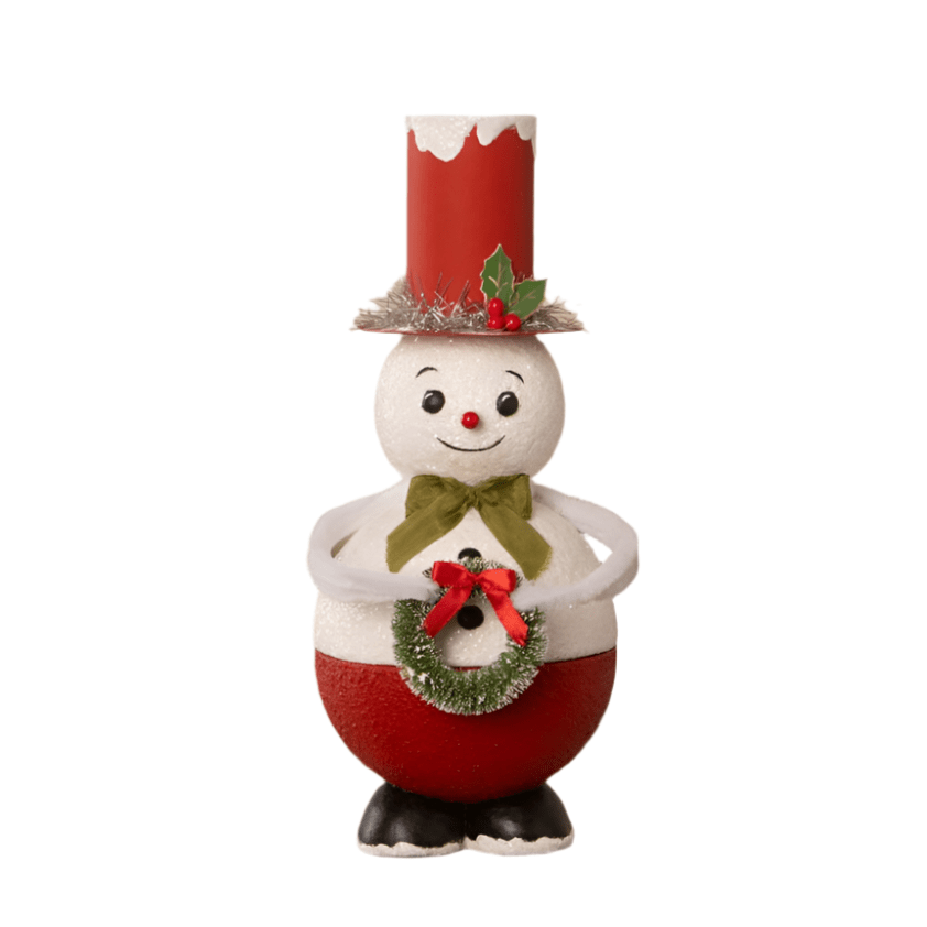 Top Hat Snowman Container by Bethany Lowe Designs by Quirks! at Shirley Shoppe