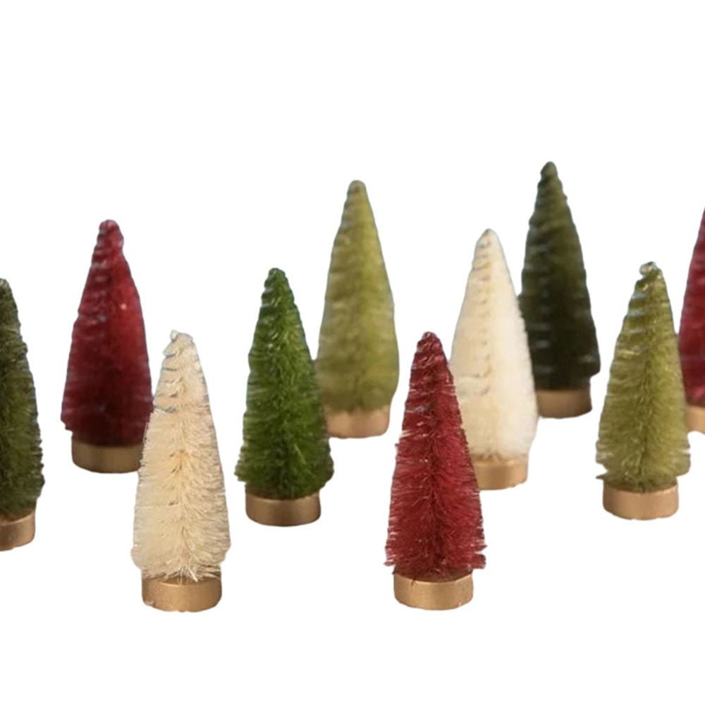 Traditional Bottle Brush Tree Set of 10 by Bethany Lowe Designs by Quirks! at Shirley Shoppe