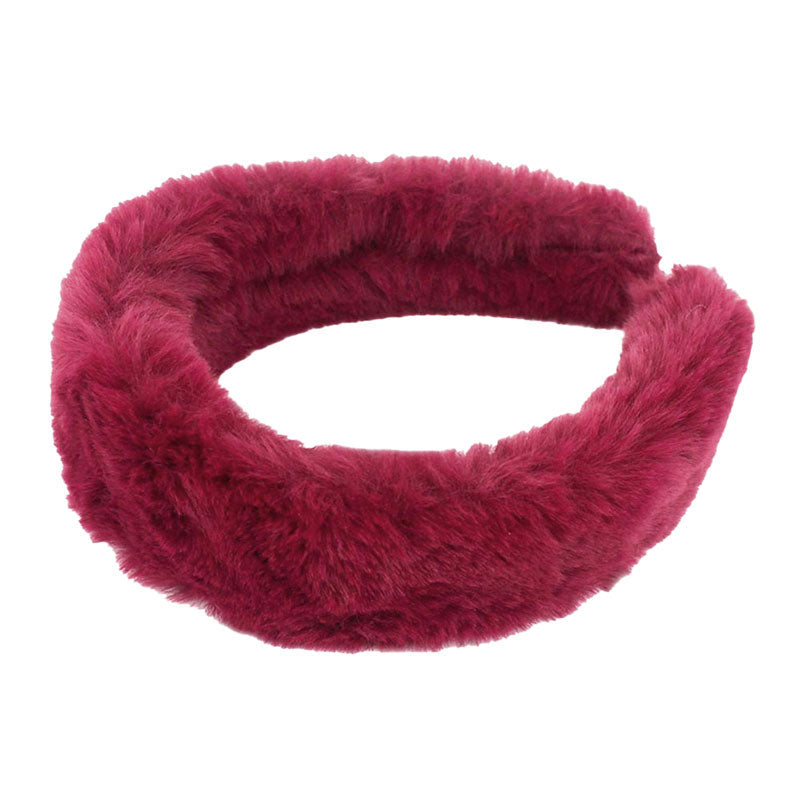 Trendy Solid Faux Fur Headband