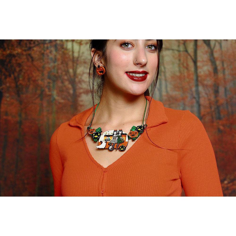 Trick or Treat Caravan Convertible Necklace & Brooch by Laliblue by Quirks! at Shirley Shoppe